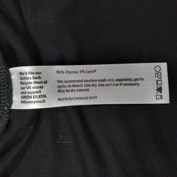 Eileen Fisher Black Lagenlook Jersey Flowy Artsey Long Sleeve Tunic Women's M - Picture 8 of 10